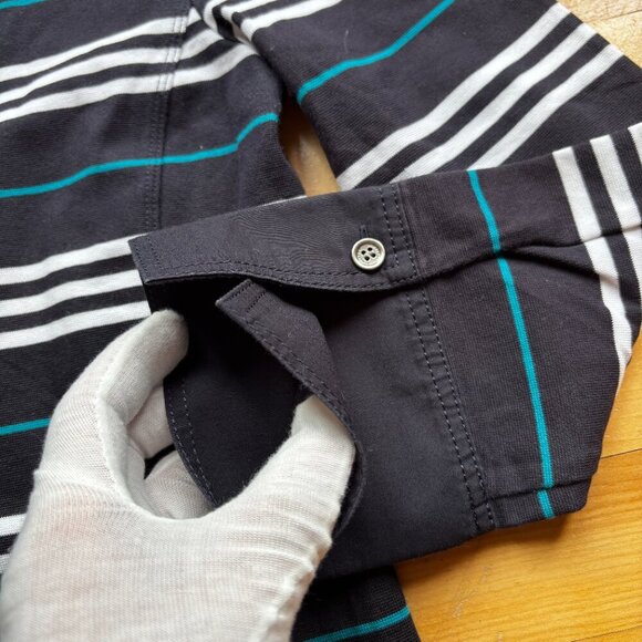 Burberry London Women's Striped Collared Long Sleeve Top - US S - Picture 11 of 14